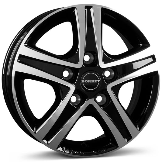 Borbet CWD Black Glossy Polished Alloy Wheel