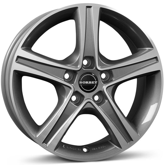 Borbet CWD Mistral Anthracite Polished Glossy Alloy Wheel