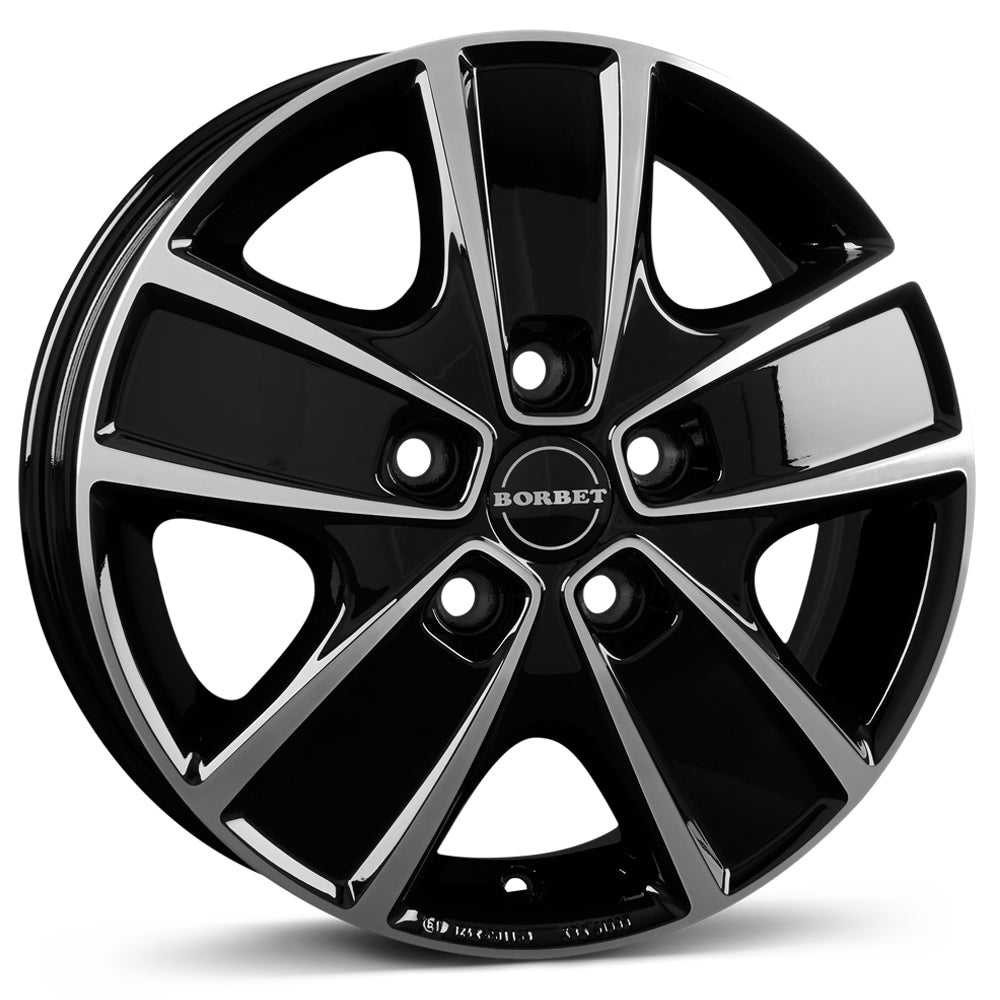Borbet CWG Black Polished Alloy Wheel