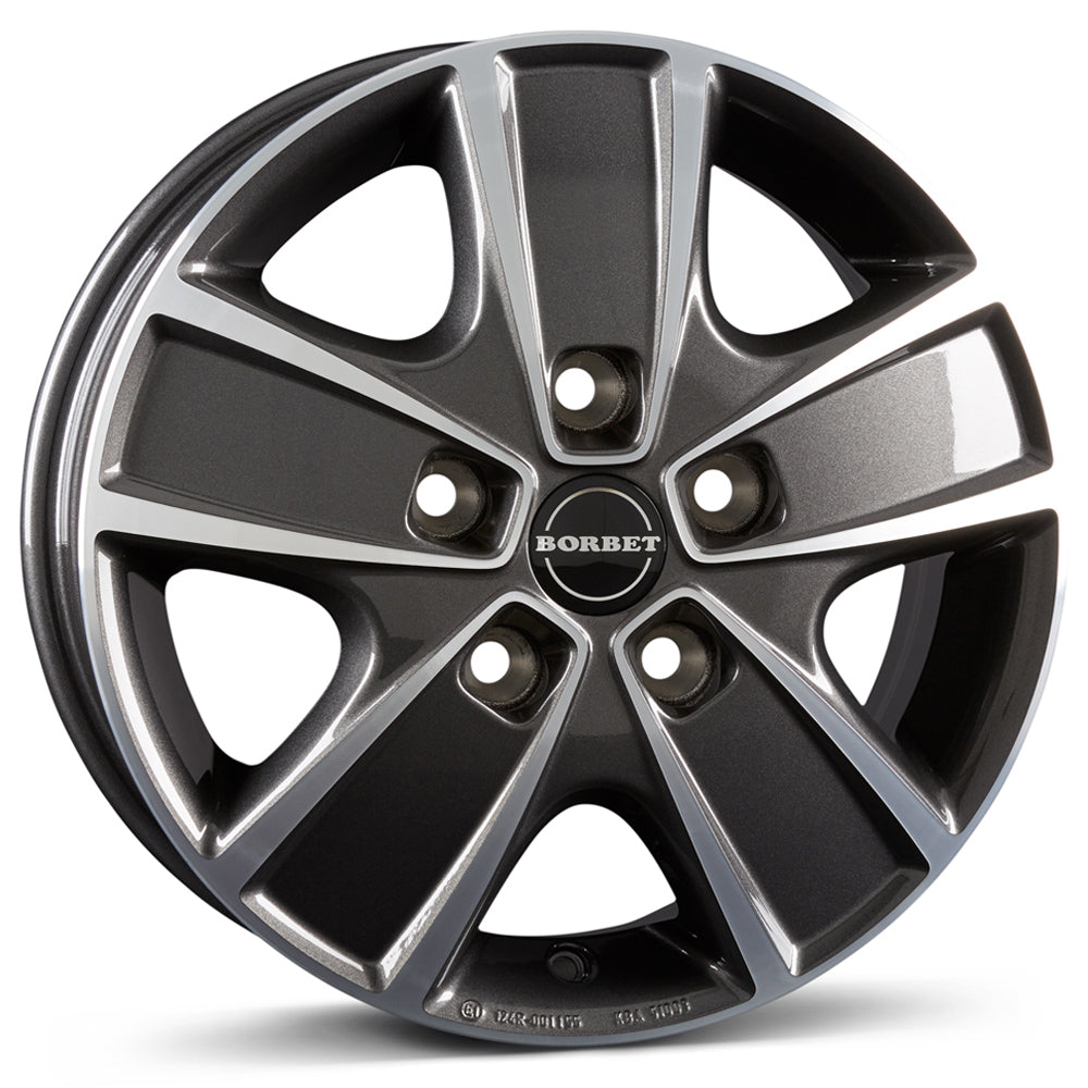 Borbet CWG Mistral Anthracite Polished Glossy Alloy Wheel