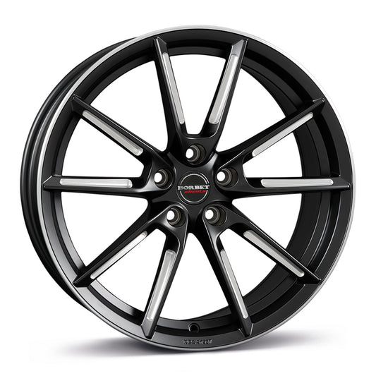 Borbet LX Black Matt Spoke Rim Polished Alloy Wheel