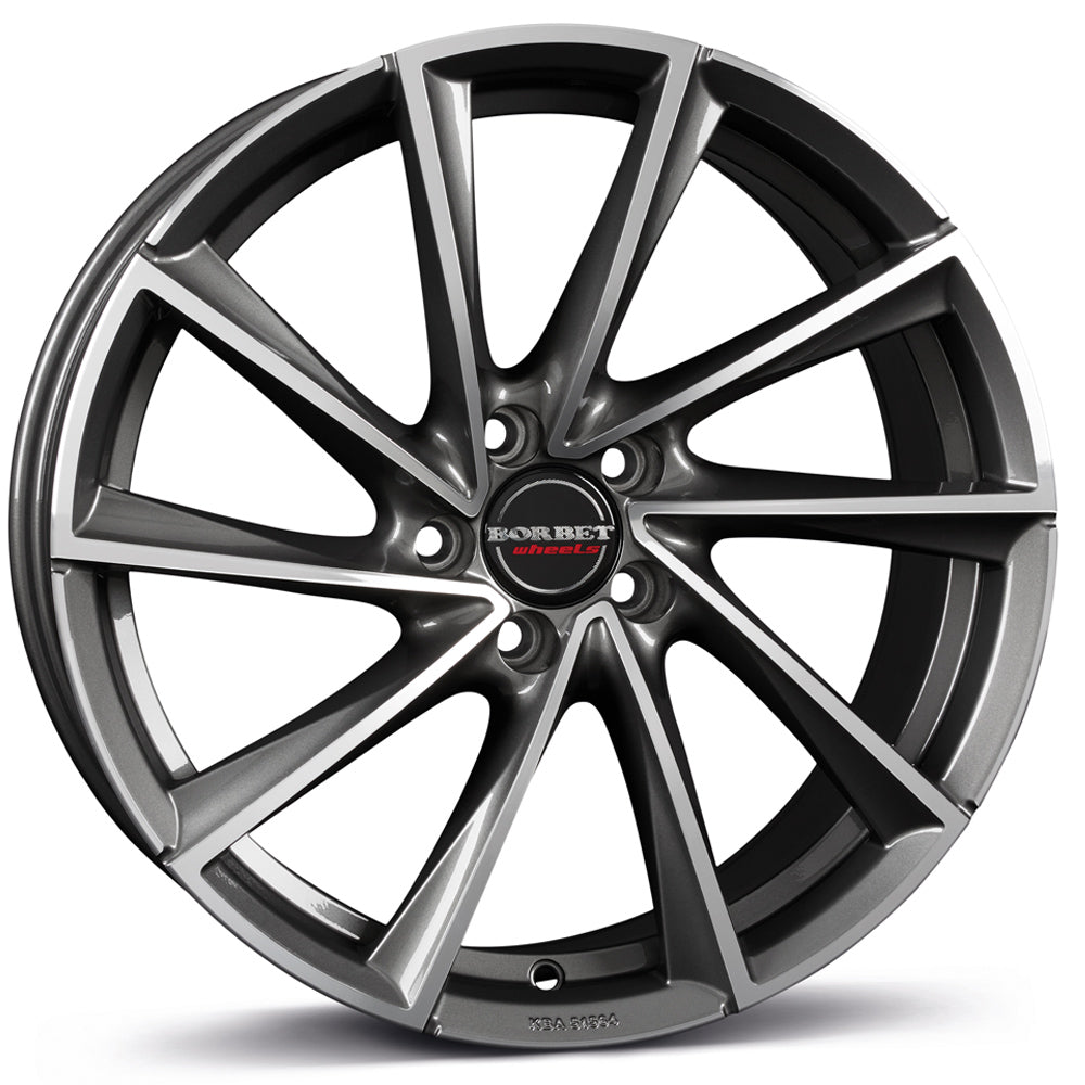 Borbet VTX Graphite Polished Alloy Wheel