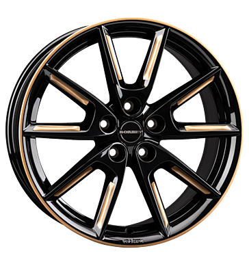 Borbet LX19 Black Glossy Gold Spoke Rim Alloy Wheel