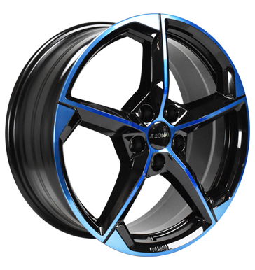 Ronal R66 Jet Black Blue Tinted Alloy Wheel