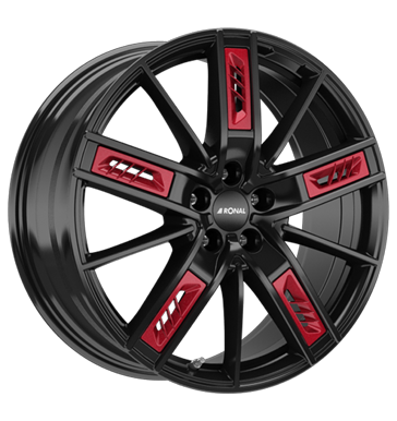 Ronal R67 Red Jet Black Alloy Wheel