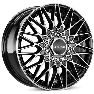 Ronal LSX Jet Black Front Diamond Cut Alloy Wheel