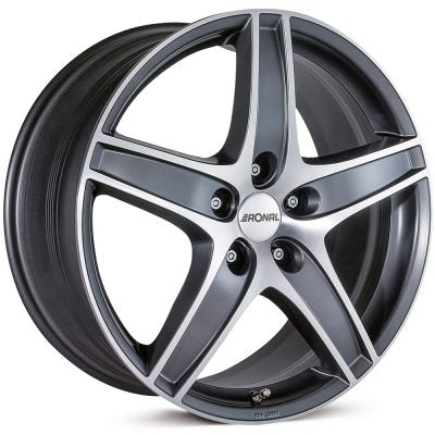 Ronal R48 Titanium Front Diamond Cut Alloy Wheel