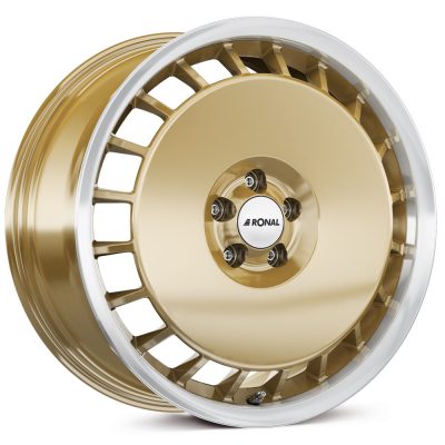 Ronal R50 AERO Racing Gold Rim Lip Diamond Cut Alloy Wheel