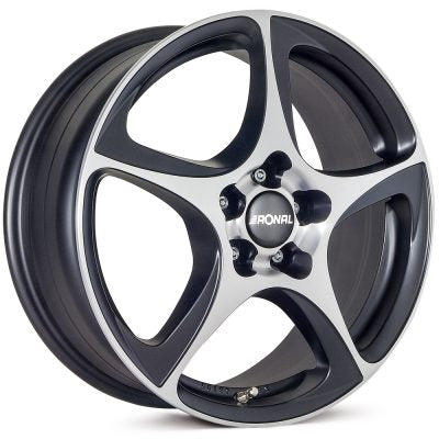 Ronal R53 Matt Black Front Diamond Polished Alloy Wheel