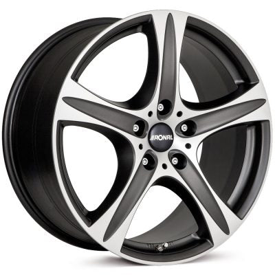 Ronal R55 SUV Matt Black Front Diamond Polished Alloy Wheel