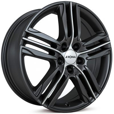 Ronal R57 Matt Black Front Diamond Polished Alloy Wheel