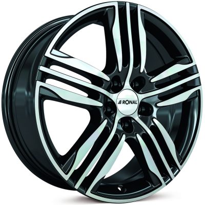 Ronal R57 Black Front Diamond Cut Alloy Wheel