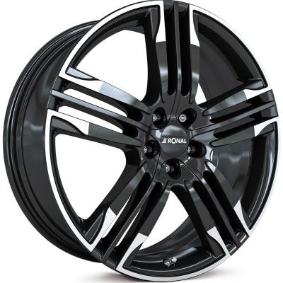 Ronal R58 MCR Jet Black White Rim Alloy Wheel