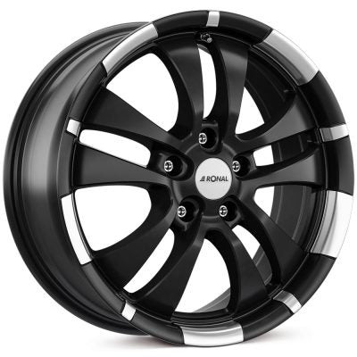 Ronal R59 Matt Jet Black Rim Lip Diamond Cut Alloy Wheel