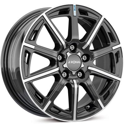 Ronal R60-Blue Jet Black Front Diamond Cut Alloy Wheel