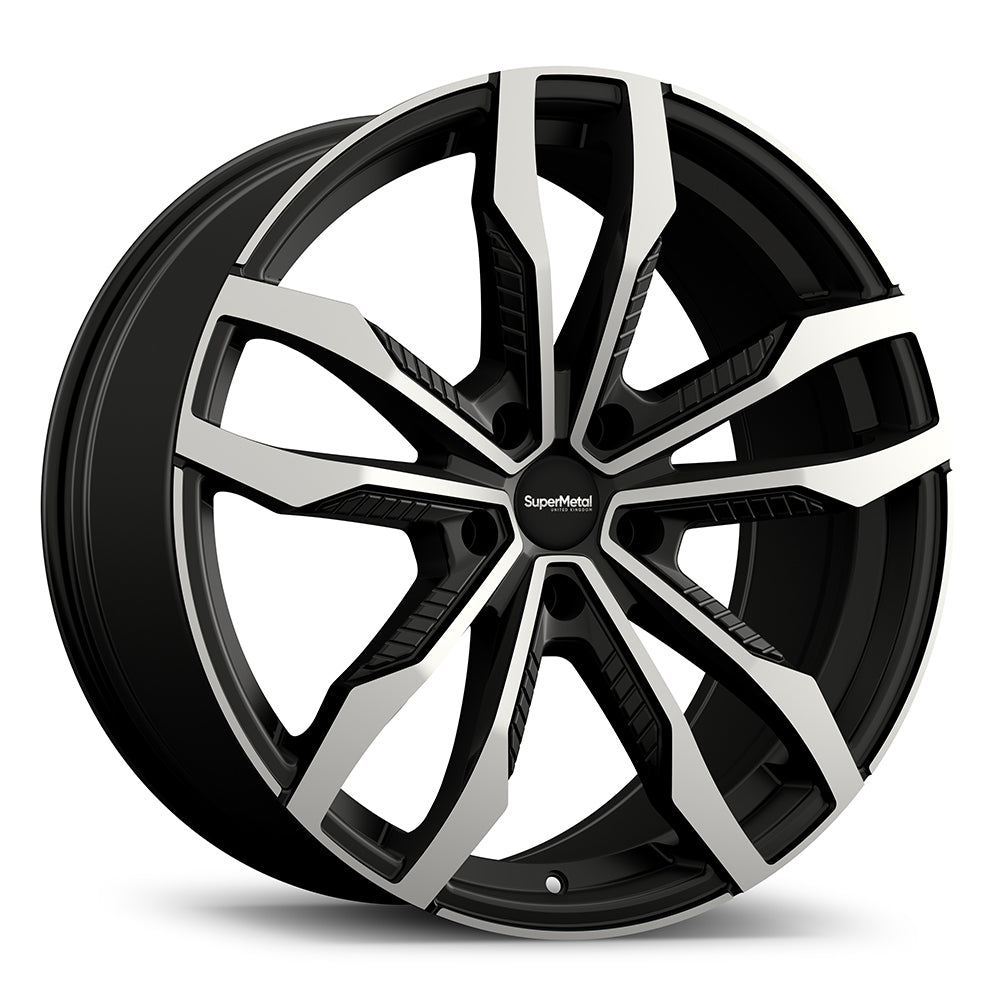 SuperMetal Fin Matt Black Polish Alloy Wheel