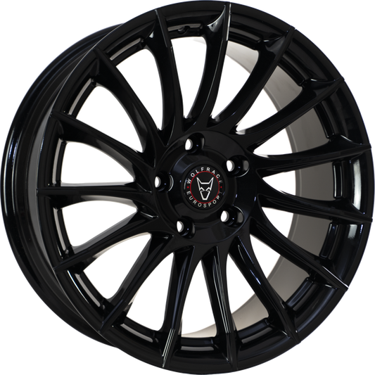 Wolfrace Eurosport Aero Gloss Black Alloy Wheel