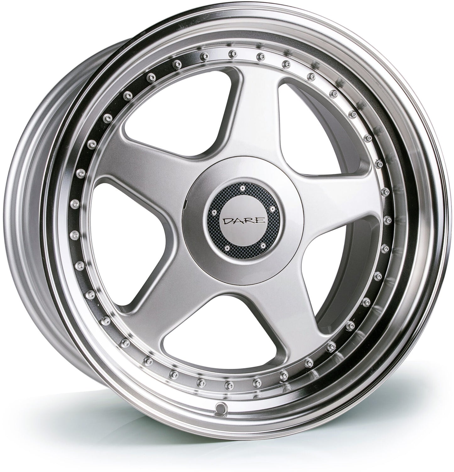 Dare F5 Silver Polished Lip Alloy Wheel