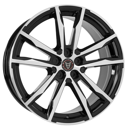 Wolfrace Eurosport Dortmund Gloss Black Polished Alloy Wheel