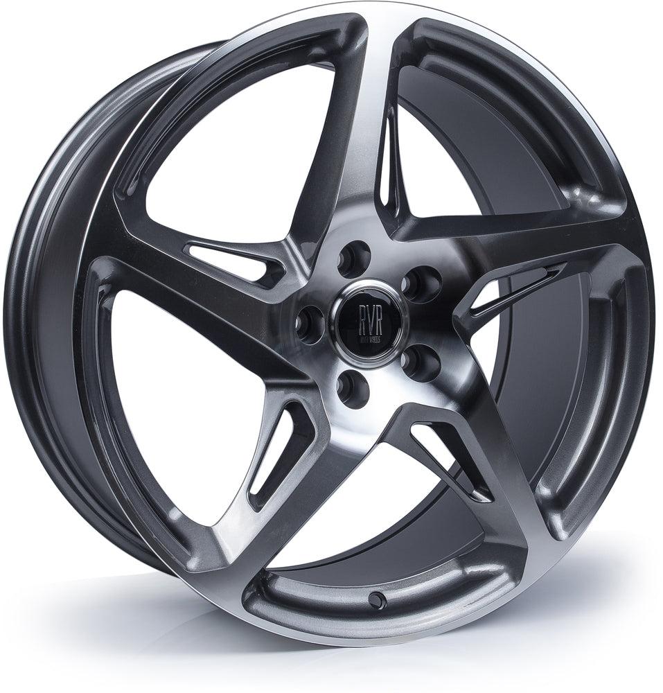 River R4 Gunmetal Polished Face Alloy Wheel