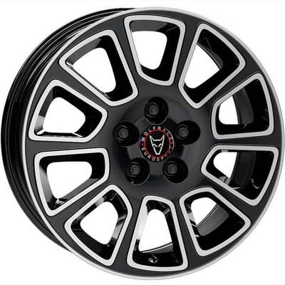 Wolfrace Eurosport TUV Transporter 2 Diamond Black Front Polished Alloy Wheel