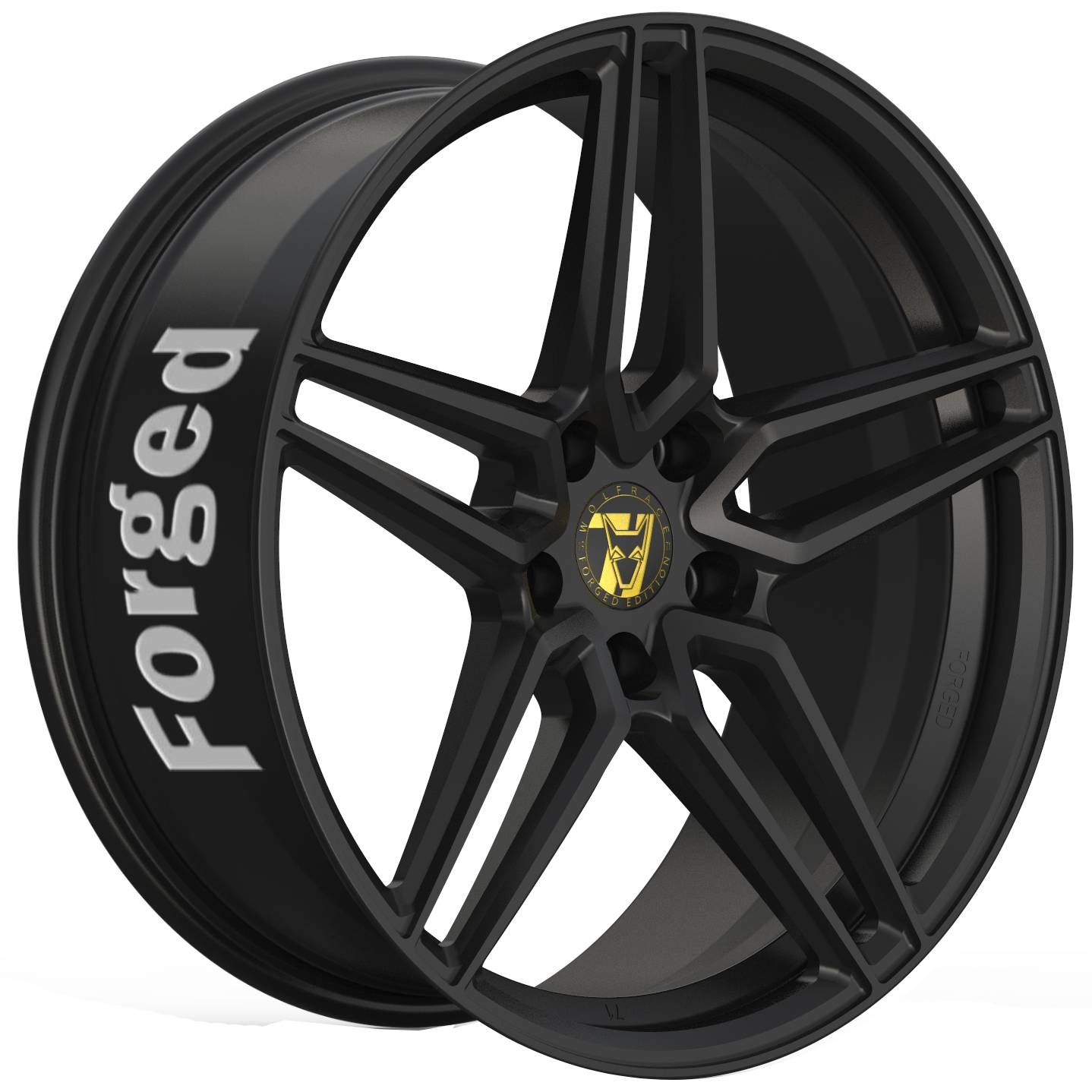 Wolfrace 71 Forged Edition Talon Forged Satin Raven Black Alloy Wheel