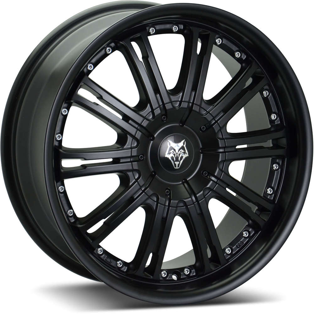 Wolfrace Explorer Vermont Matt Black Silver Rivets Alloy Wheel