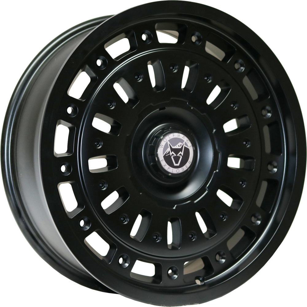 Wolfrace Explorer Explore 2 Matt Black Rivets Alloy Wheel